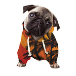 Tropical Palm Tree Sunset Print Dog Zip Up Hoodie