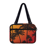 Tropical Palm Tree Sunset Print Double Strap Bible Bag