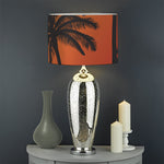 Tropical Palm Tree Sunset Print Drum Lamp Shade