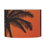 Tropical Palm Tree Sunset Print Drum Lamp Shade