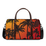 Tropical Palm Tree Sunset Print Duffle Bag