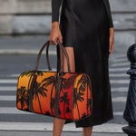 Tropical Palm Tree Sunset Print Duffle Bag