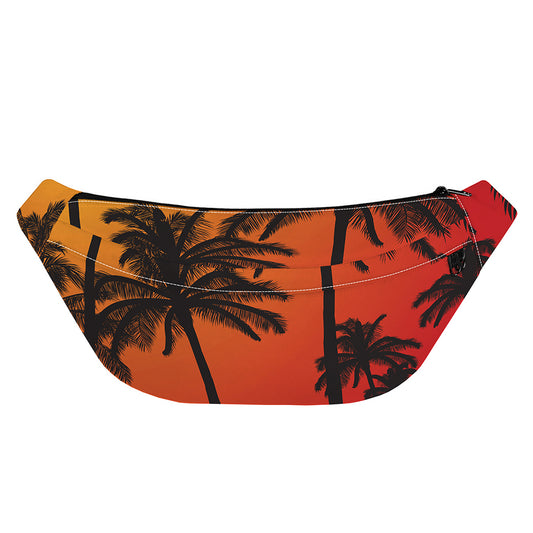Tropical Palm Tree Sunset Print Fanny Pack