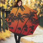 Tropical Palm Tree Sunset Print Foldable Umbrella