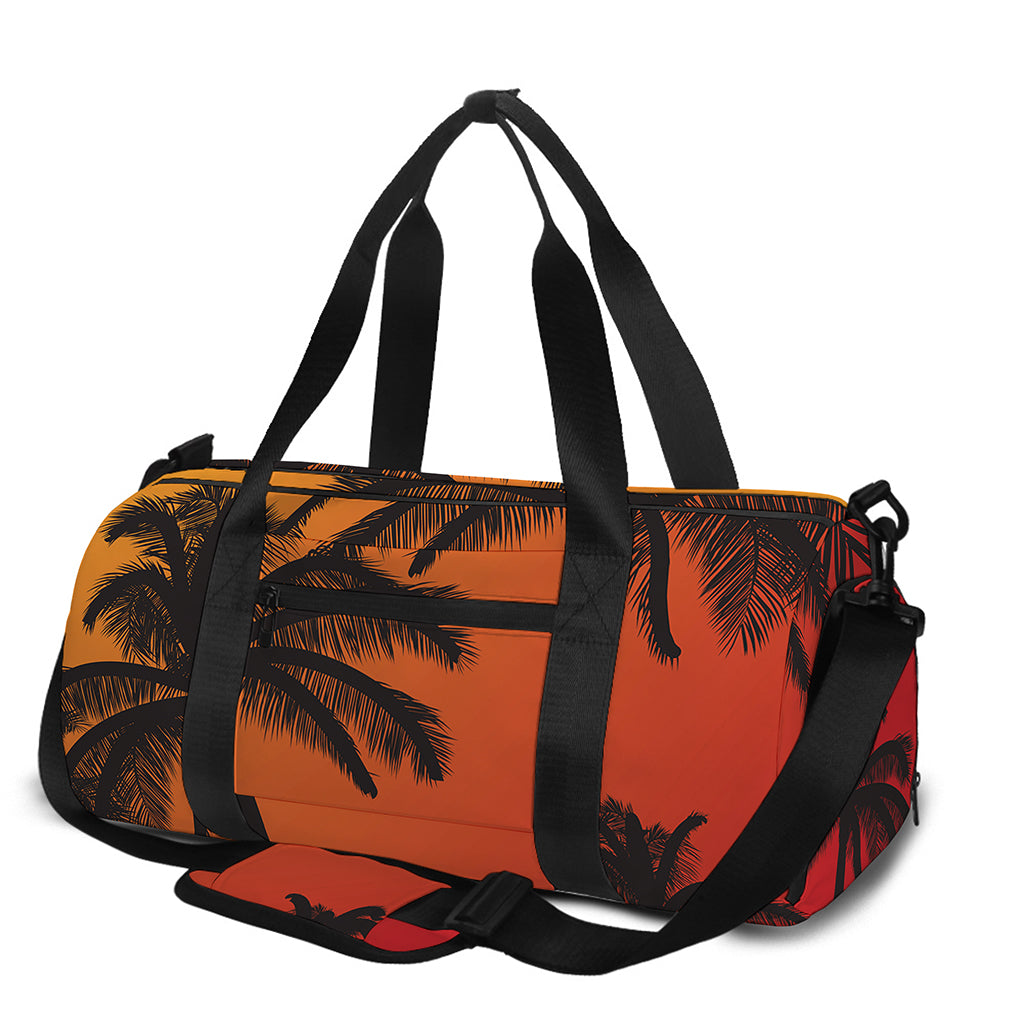 Tropical Palm Tree Sunset Print Gym Bag