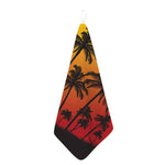 Tropical Palm Tree Sunset Print Hand Towel