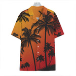 Tropical Palm Tree Sunset Print Hawaiian Shirt