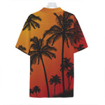 Tropical Palm Tree Sunset Print Hawaiian Shirt
