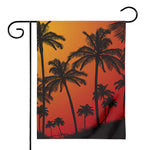 Tropical Palm Tree Sunset Print House Flag