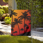 Tropical Palm Tree Sunset Print House Flag