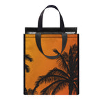Tropical Palm Tree Sunset Print Insulated Lunch Tote