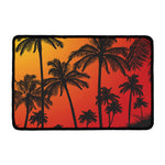 Tropical Palm Tree Sunset Print Kitchen Mat