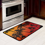 Tropical Palm Tree Sunset Print Kitchen Mat