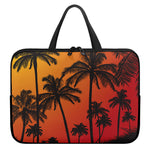 Tropical Palm Tree Sunset Print Laptop Sleeve With Handle