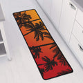 Tropical Palm Tree Sunset Print Long Kitchen Mat