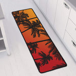 Tropical Palm Tree Sunset Print Long Kitchen Mat