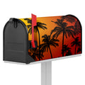 Tropical Palm Tree Sunset Print Mailbox Cover