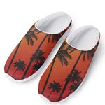 Tropical Palm Tree Sunset Print Mesh Casual Shoes