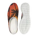 Tropical Palm Tree Sunset Print Mesh Casual Shoes
