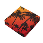 Tropical Palm Tree Sunset Print Outdoor Seat Cushion Cover