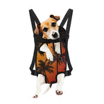 Tropical Palm Tree Sunset Print Pet Carrier Backpack
