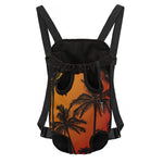 Tropical Palm Tree Sunset Print Pet Carrier Backpack