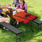 Tropical Palm Tree Sunset Print Picnic Table Cover