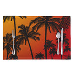 Tropical Palm Tree Sunset Print Placemat