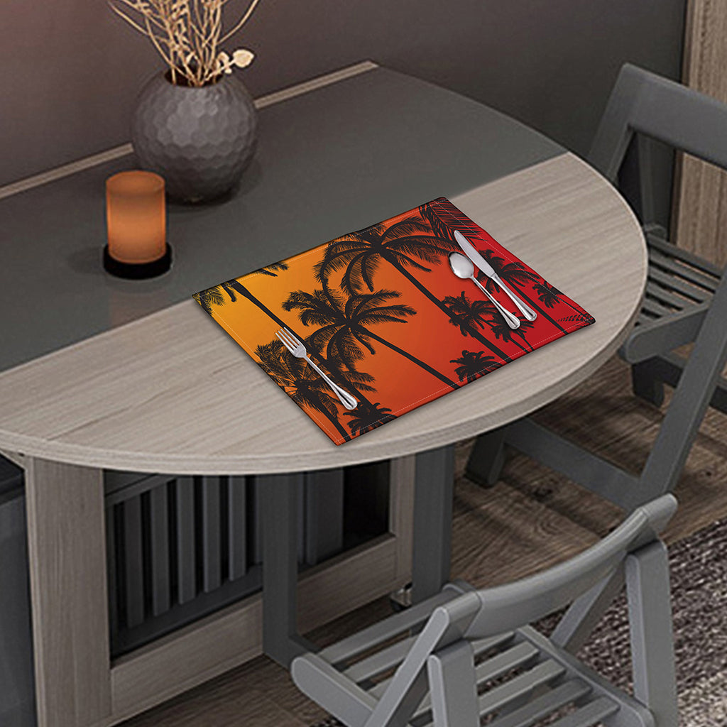 Tropical Palm Tree Sunset Print Placemat