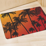 Tropical Palm Tree Sunset Print Polyester Doormat
