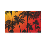 Tropical Palm Tree Sunset Print Polyester Flag