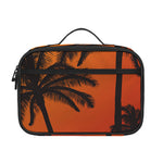 Tropical Palm Tree Sunset Print Portable Lunch Bag