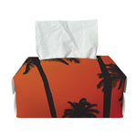 Tropical Palm Tree Sunset Print Rectangle Tissue Box Cover
