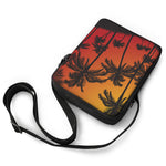 Tropical Palm Tree Sunset Print Rectangular Crossbody Bag