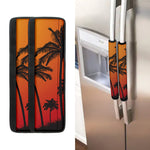 Tropical Palm Tree Sunset Print Refrigerator Handle Covers