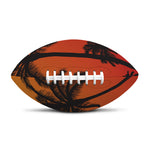 Tropical Palm Tree Sunset Print Rugby Ball