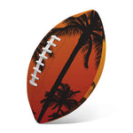 Tropical Palm Tree Sunset Print Rugby Ball