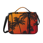 Tropical Palm Tree Sunset Print Shoulder Strap Bible Bag