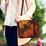 Tropical Palm Tree Sunset Print Shoulder Strap Bible Bag