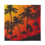 Tropical Palm Tree Sunset Print Silk Bandana