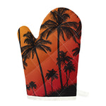Tropical Palm Tree Sunset Print Single Oven Mitt