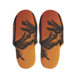 Tropical Palm Tree Sunset Print Slippers