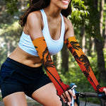 Tropical Palm Tree Sunset Print Sun Protection Arm Sleeves
