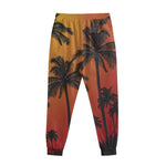 Tropical Palm Tree Sunset Print Sweatpants