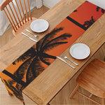 Tropical Palm Tree Sunset Print Table Runner