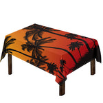Tropical Palm Tree Sunset Print Tablecloth