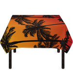 Tropical Palm Tree Sunset Print Tablecloth