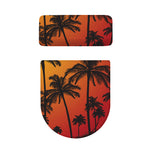 Tropical Palm Tree Sunset Print Toilet Lid And Tank Cover Set