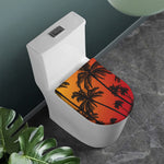 Tropical Palm Tree Sunset Print Toilet Lid Cover