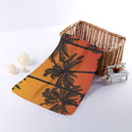 Tropical Palm Tree Sunset Print Towel
